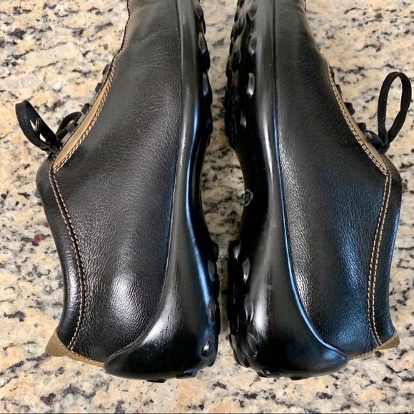 Tod's Leather & Suede Lace Up Bowling Sneakers in Black Size 38 - Picture 6 of 13